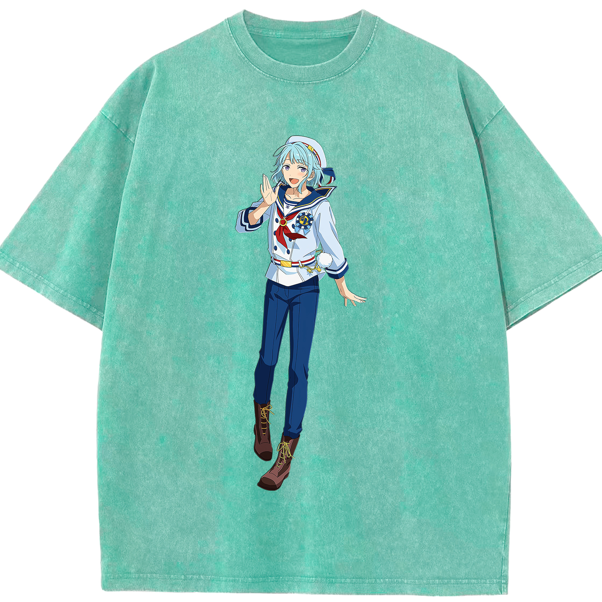 （画像用） あんさんぶるスターズ! Ensemble Stars 綿100% ヴィンテージ風 半袖Tシャツ（フロントプリント）